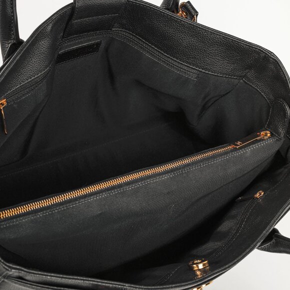 Chanel Cerf Executive Black Leather CC Tote Bag - Picture 10 of 13